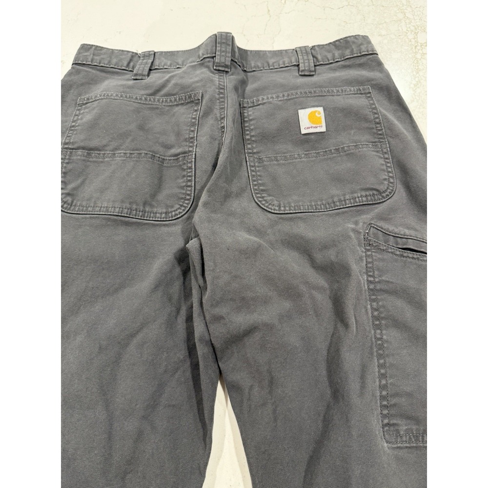 EUC Mens Carhartt Gray Relaxed Fit 34 X 30 Work Pants